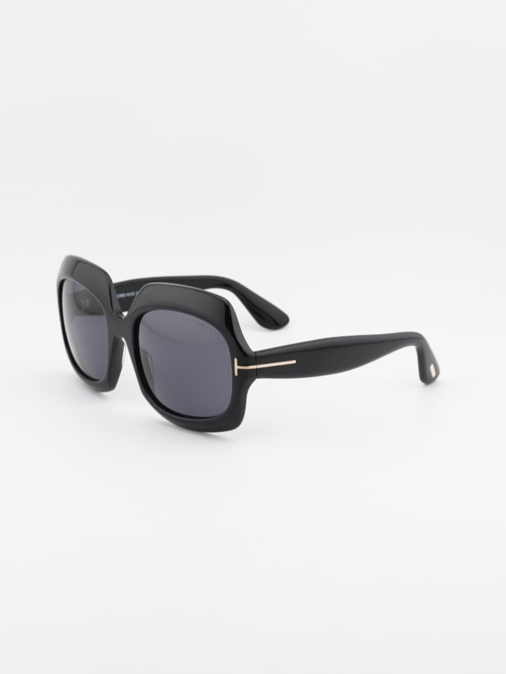 Tom Ford Ren FT1155 01A Sunglasses Black Square Frame, Smoke Lenses
